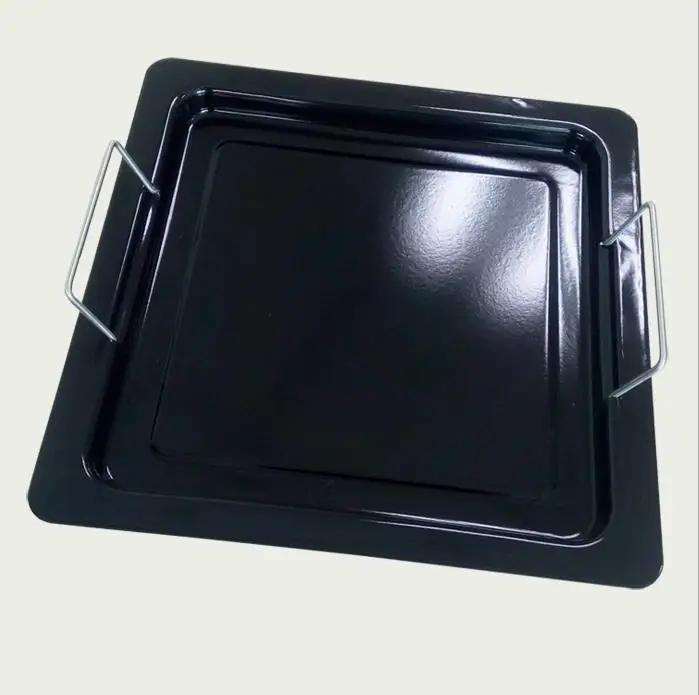 et09 carbonamed metal enamel baking tray square retangular shape