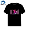 Manufacturer OEM &ODM Short Sleeve Organic Cotton El Flashing Sound Activated Led T Shirt Panel