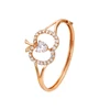 W-50006 xuping fashion jewelry rose gold color apple shape popular designs women bangle