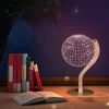 World Map Design Reading Table Lamp 3D Illusion LED Lamp 3D Light Luminous Wooden Desk Lamp for office