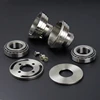 Chrome Fork Neck Cup Kit w Internal Stops for Glide Springer Chopper Harley