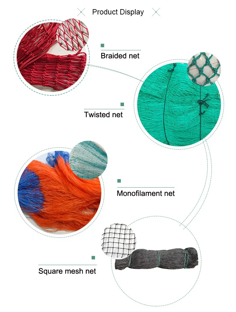 Green Pe Fish Net Professional Manufacturer Oem Fishing Pe Braided Net