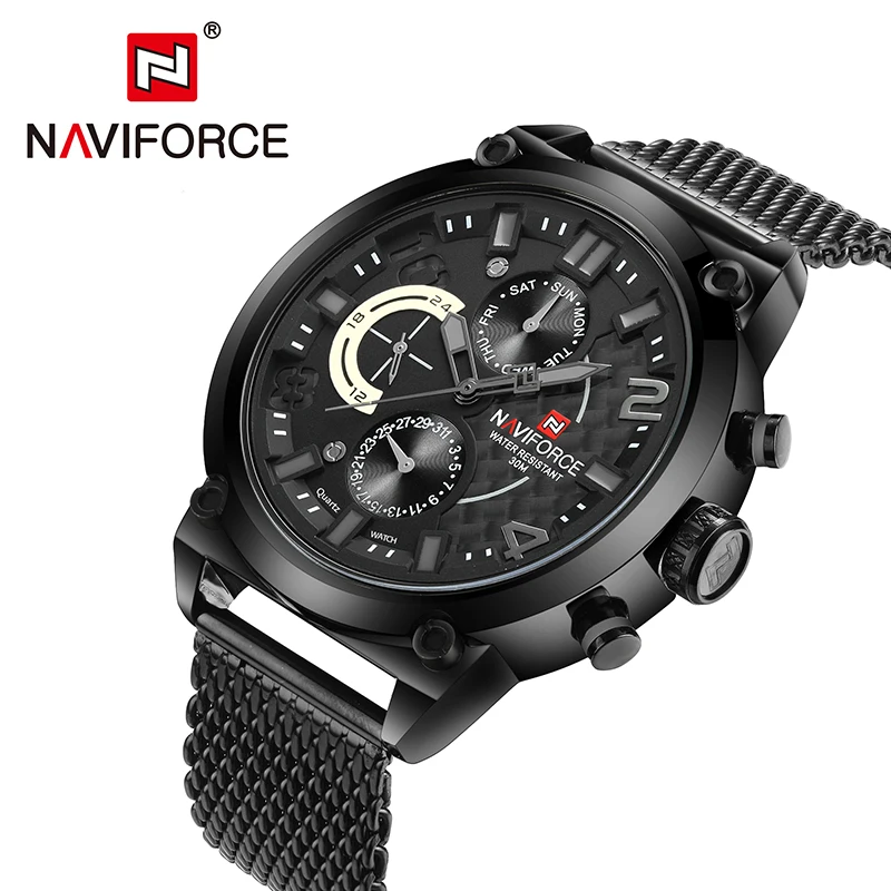 

NAVIFORCE 9068 Mens Quartz WristWatch Wholesale Relogio, As picture