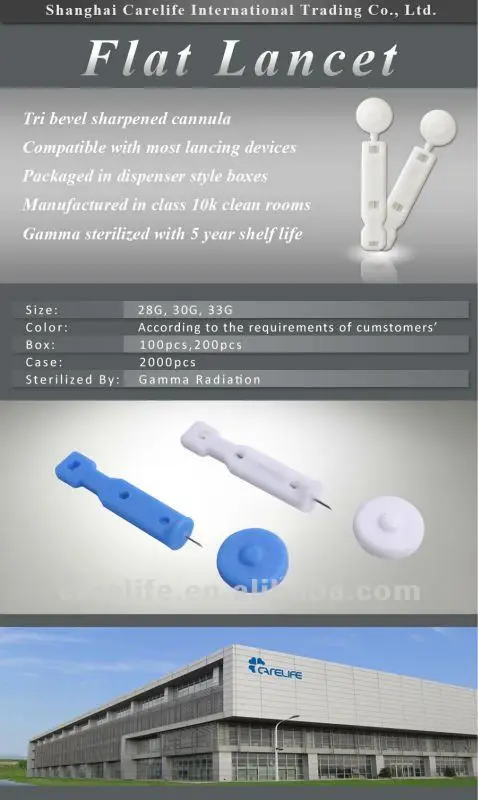 
Sterile flat twist lancet 