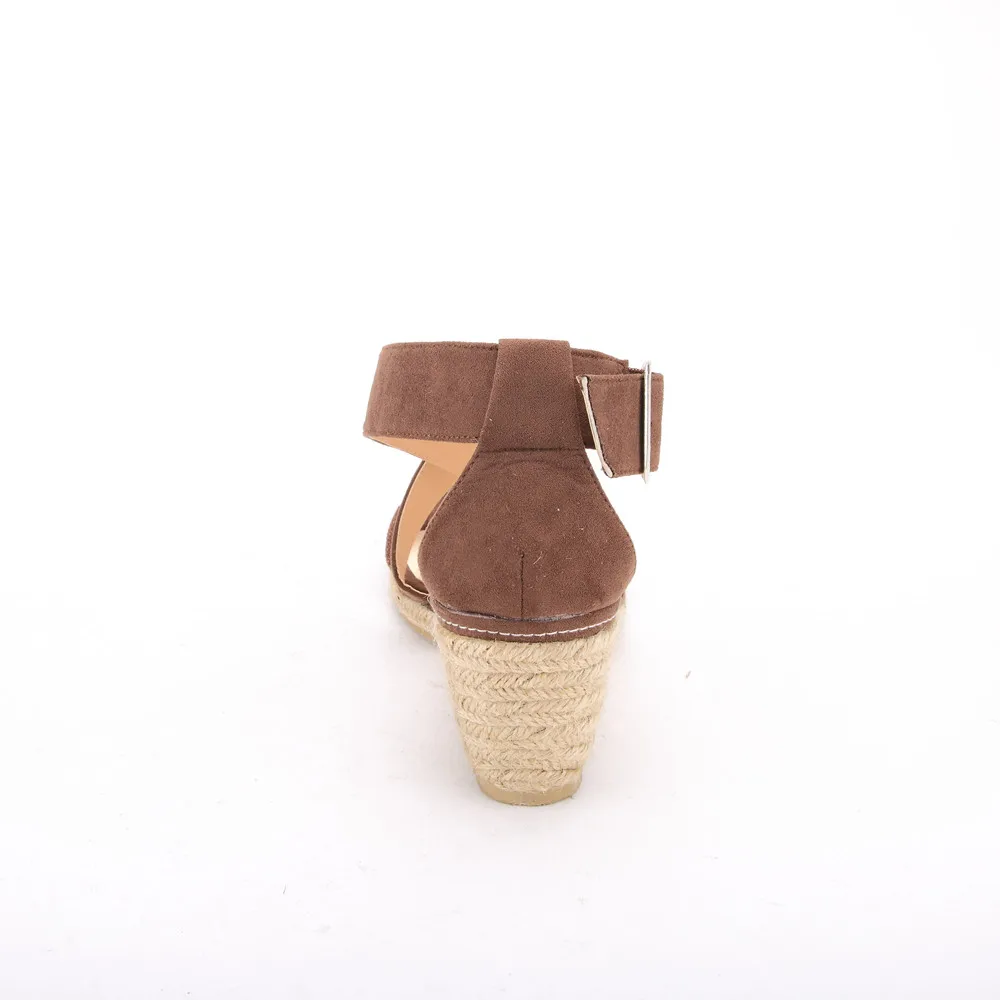 Womens platform heel wedge sandals espadrilles