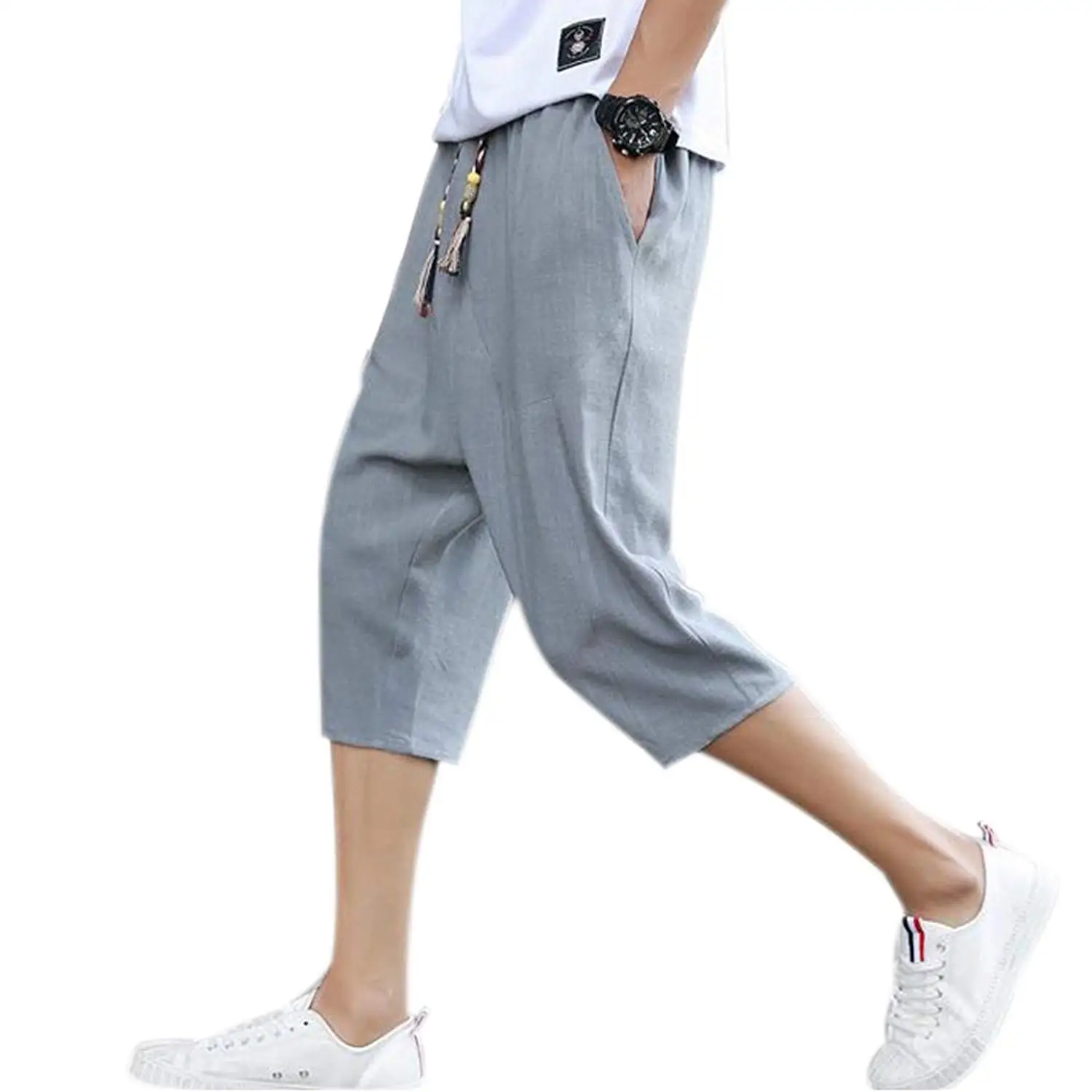 cotton shorts with elastic waistband