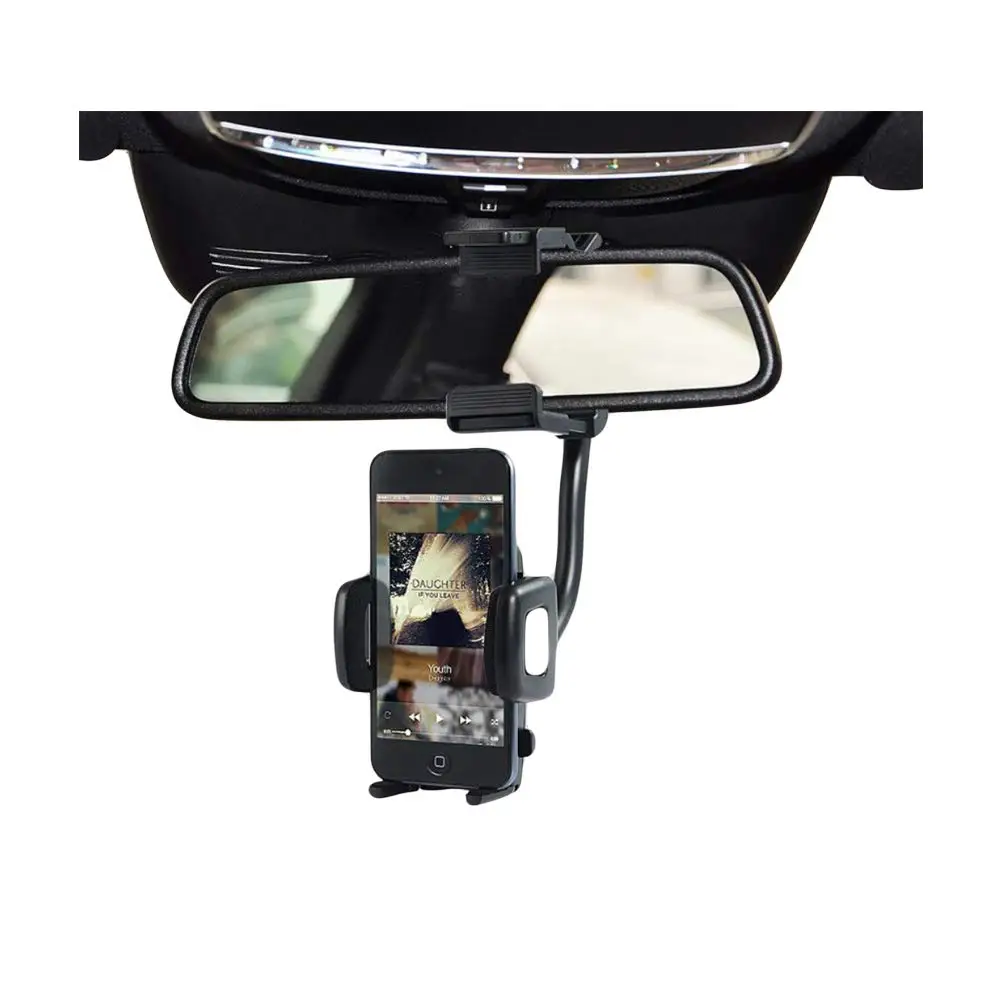 universal auto car rear view mirror mount stand holder cradle for cell phone gps