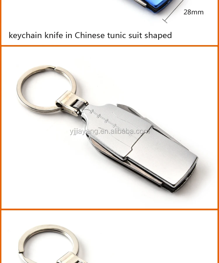 keychain knife in chinese tunic suit shaped