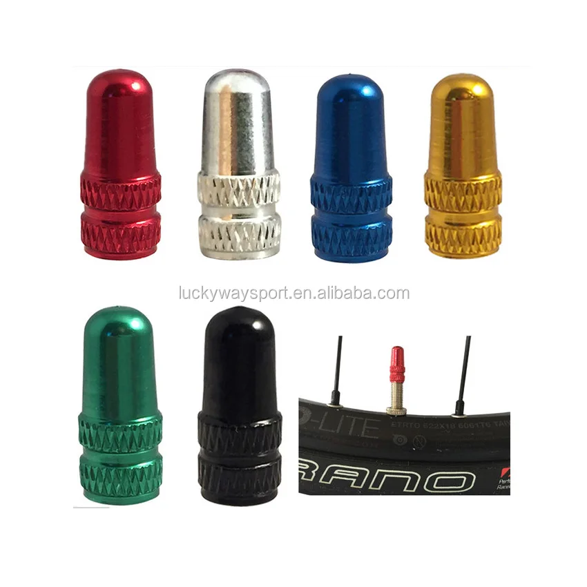 Tapones De Válvula Para Bicicleta - Pack De 8 (4 Negros, 4 Azules), Para Válvulas Presta