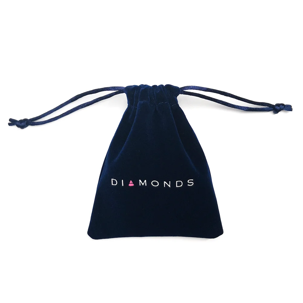 

Custom Logo Printed Jewelry Packaging Velvet Pouch Bag, Customized color