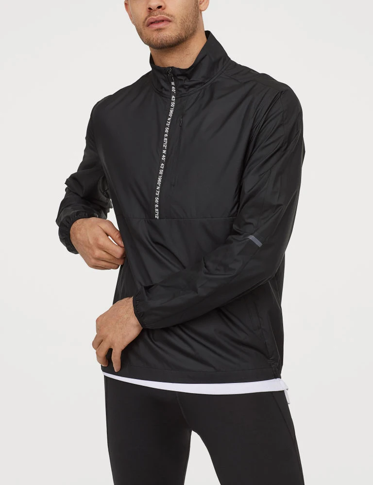 half zip running pullover