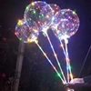 Christmas Decoration LED Light Handheld Bobo Transparent Balloon 24 inches LED Balloon Light with Battery Sheet