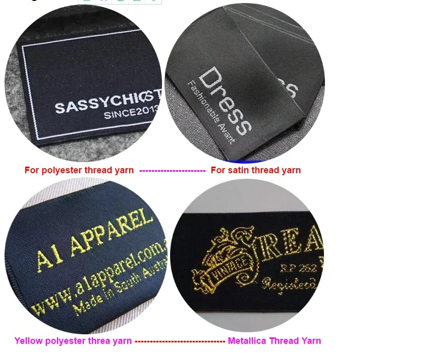 Wholesale Low Mininum Garment Fashion Labels Woven Customized Clothing