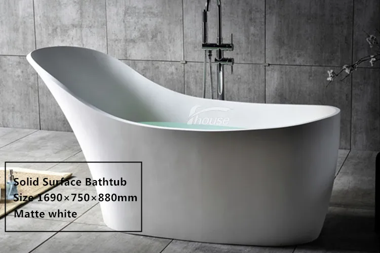 bathroom solid surface bathtub freestanding artificial stone bathtub