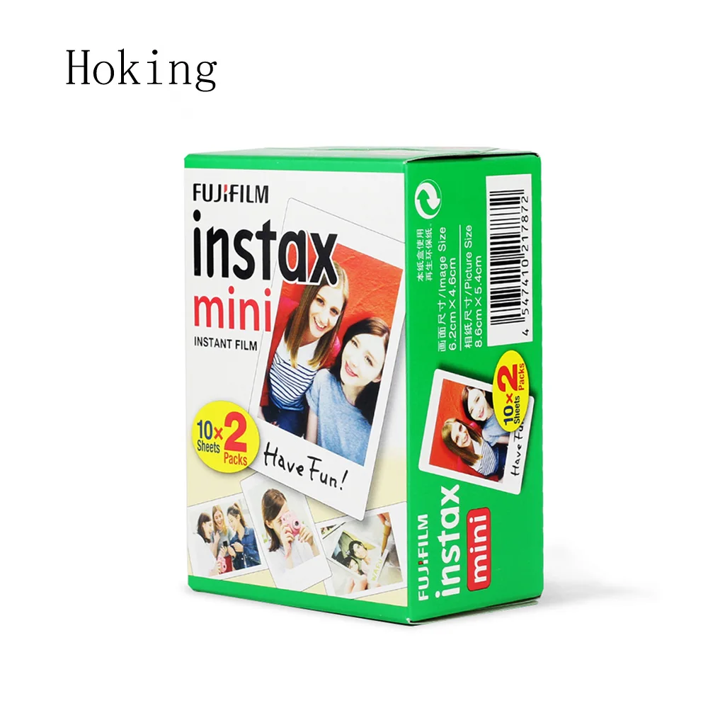 

White Edge Fujifilm Instax Film for Fuji Instant Camera 20 Sheets Mini Liplay Film, White/blue/black/brown