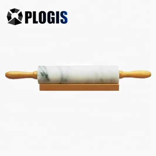 
Marble stone rolling pin with stainless steel handle 
