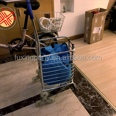 
Fuxing hand trolley shopping trolley bag stair climbing trolleyfoldable trolley climb stair 