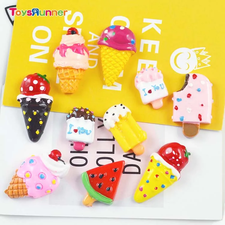 

Educational kids toys acrylic resin accessories playdough clay slime making ice cream accessories
