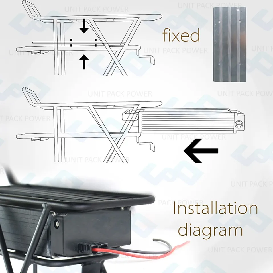 UPP brand Ebike battery pack 48v 14ah 13S7P 18650 li-ion battery pack with charger for electric bike conversion kit