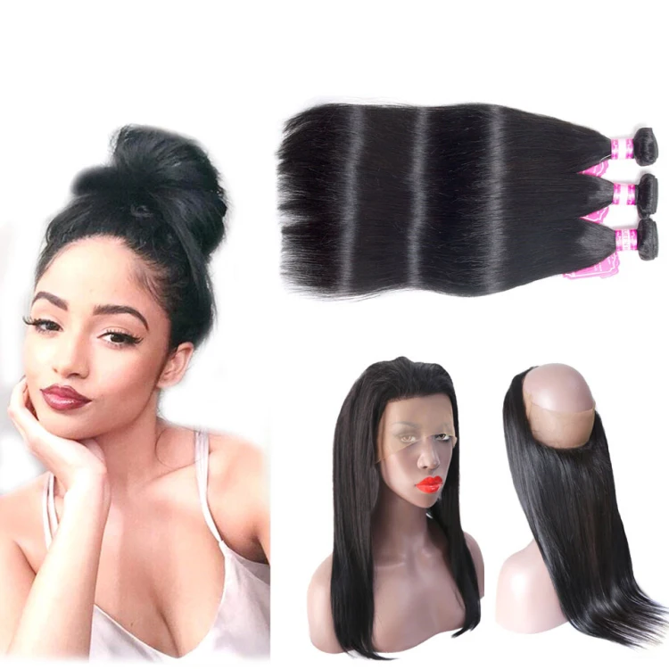 

Straight Hair 100% Remy Human Hair Extensions Brazilian Hair Weave Bundles