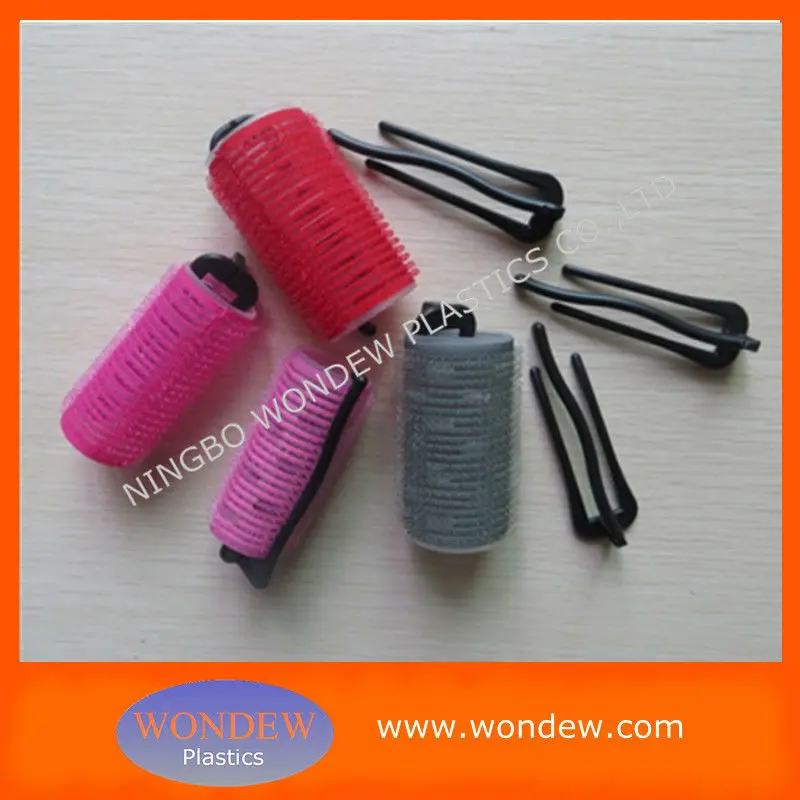 Velcro hair roller with pins