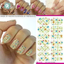 K5617 Water Transfer Foils Nail Art Sticker Colored Love Heart Design Manicure Wraps Decor Decals Minx
