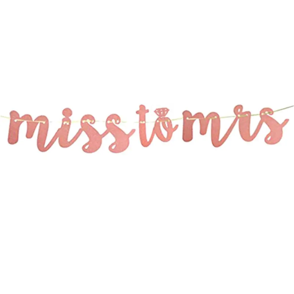 
Bachelorette Party supplies decorations bridal shower rose gold glitter bride to be Banner 