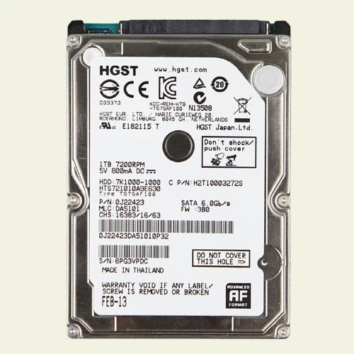 

HGST 1T notebook hard disk HTS721010A9E630 7200RPM 2.5 inch 32M machinery