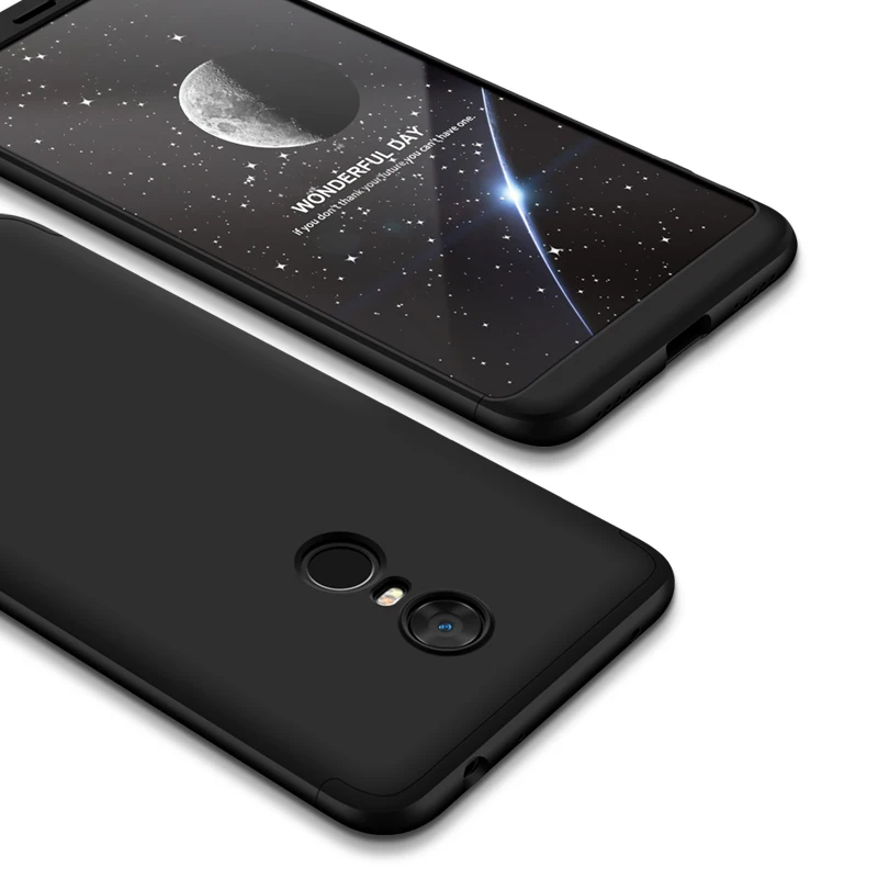 2018 hot sell 360 cover Removable 3in1 Hard PC Shield Back Cover Case for Xiaomi Redmi 5 Plus phone cases