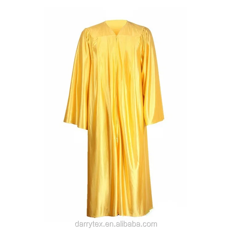 Lovely Custom Gold 100 Shiny Polyester Junior Economy Choir Robes
