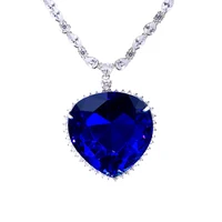 

XN4103 xuping antique synthetic cz heart of the ocean necklace