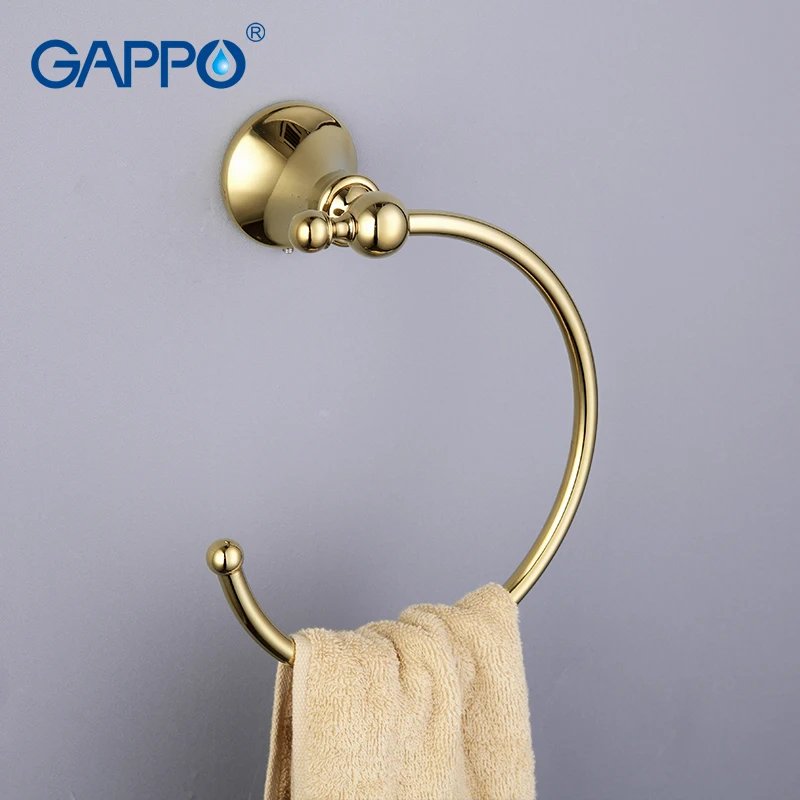 
Gappo 1 Set Modern Style Gold Ring Wall Mount Towel Ring Bathroom Accessories Bath Towel Holder Bath Hardware G1404 