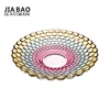 Colorful beads glass fruit bowl and glass plate sets and tableware