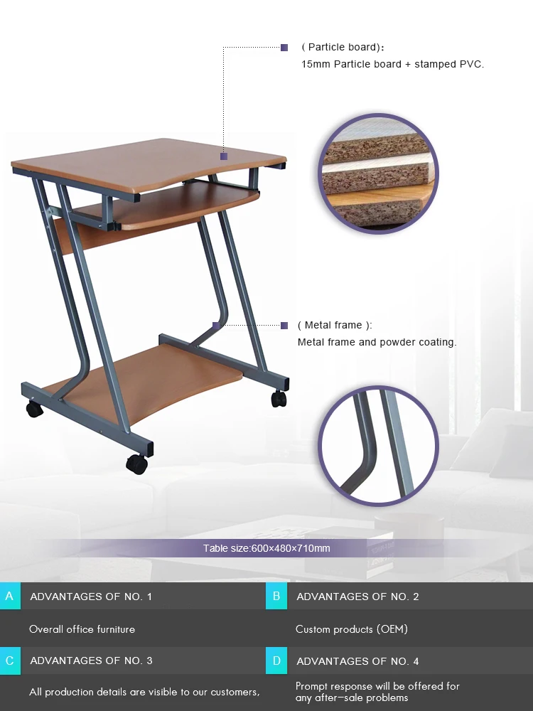 Mesa De Estudio Multifuncional Con Estantería Para El Hogar,Oficina