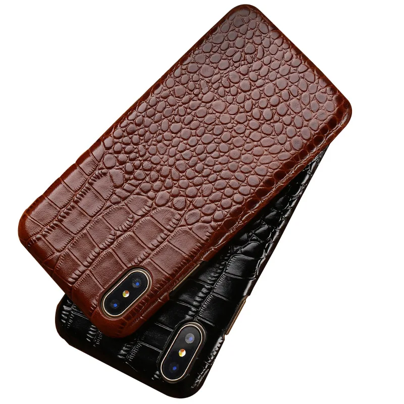 

Genuine Leather Crocodile half-package case for iPhone 9 9plus 8 8plus 7 7plus 6 6s 6plus x One generation, hot sale