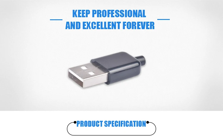 High Quality Assembled 2.0 Male Usb A Connector