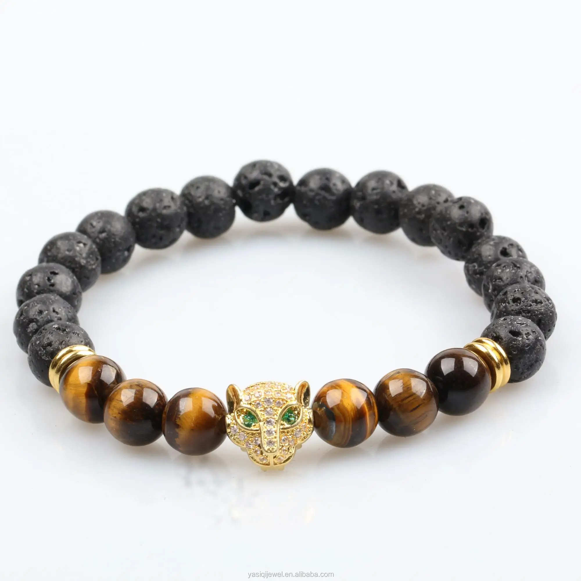 Onyx Beaded Bracelet With Black Panther Charm| trendy look for him. Perfect gift. Black outlets Panther