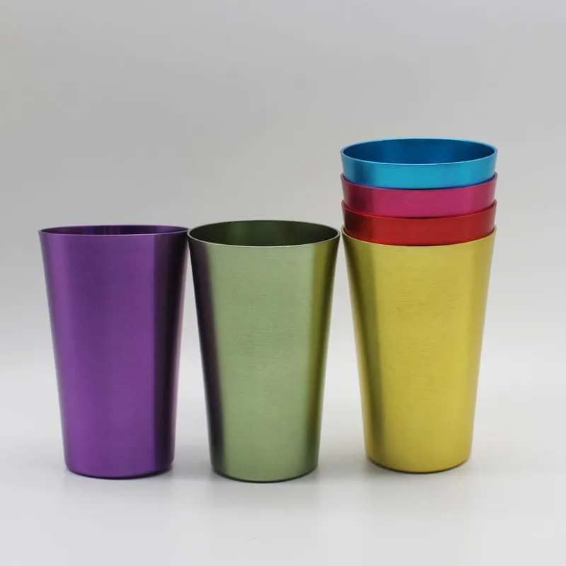 Aluminum Tumblers Retro Jewel Aluminum Colored Tumblers Cups Set of 6