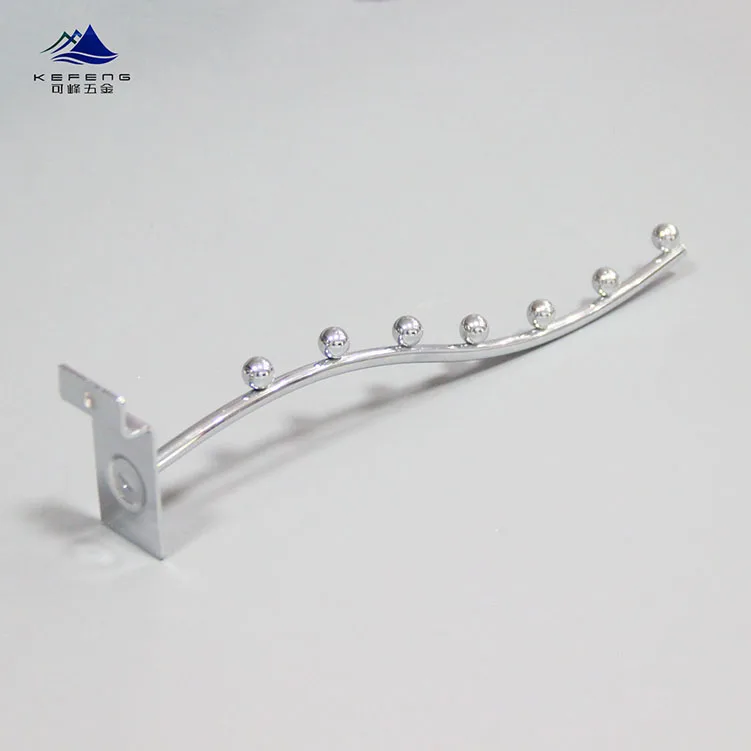 
Slatwall metal panel single display hook with beads 