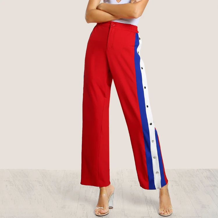 polyester track pants for women