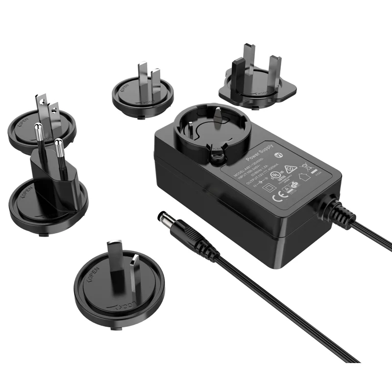 Universal Interchangeable Plug 12v 3a Ac Dc Power Supply Adapter With