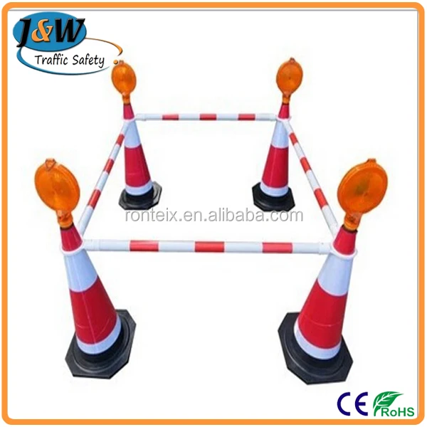 New Products Pvc Reflective Cone Bar / Traffic Cone Bars / Retractable