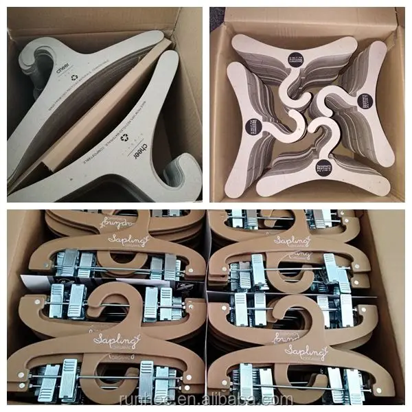 Environmentally Friendly Paper Cardboard Hanger Custom Logo For T Shirts / Coats