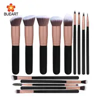 

Rose gold 14pcs Premium Synthetic Kabuki Makeup Brush Set