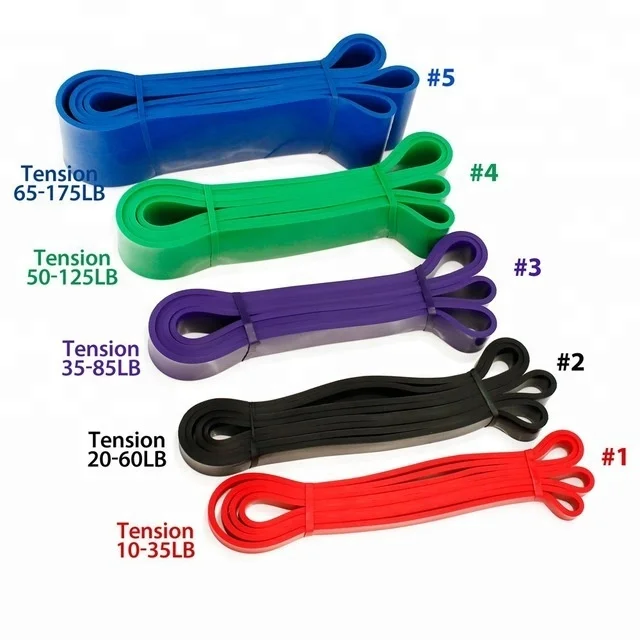 High Quality 12 Inch Rubber Workout Gym Resistance Bands Pink Fitness