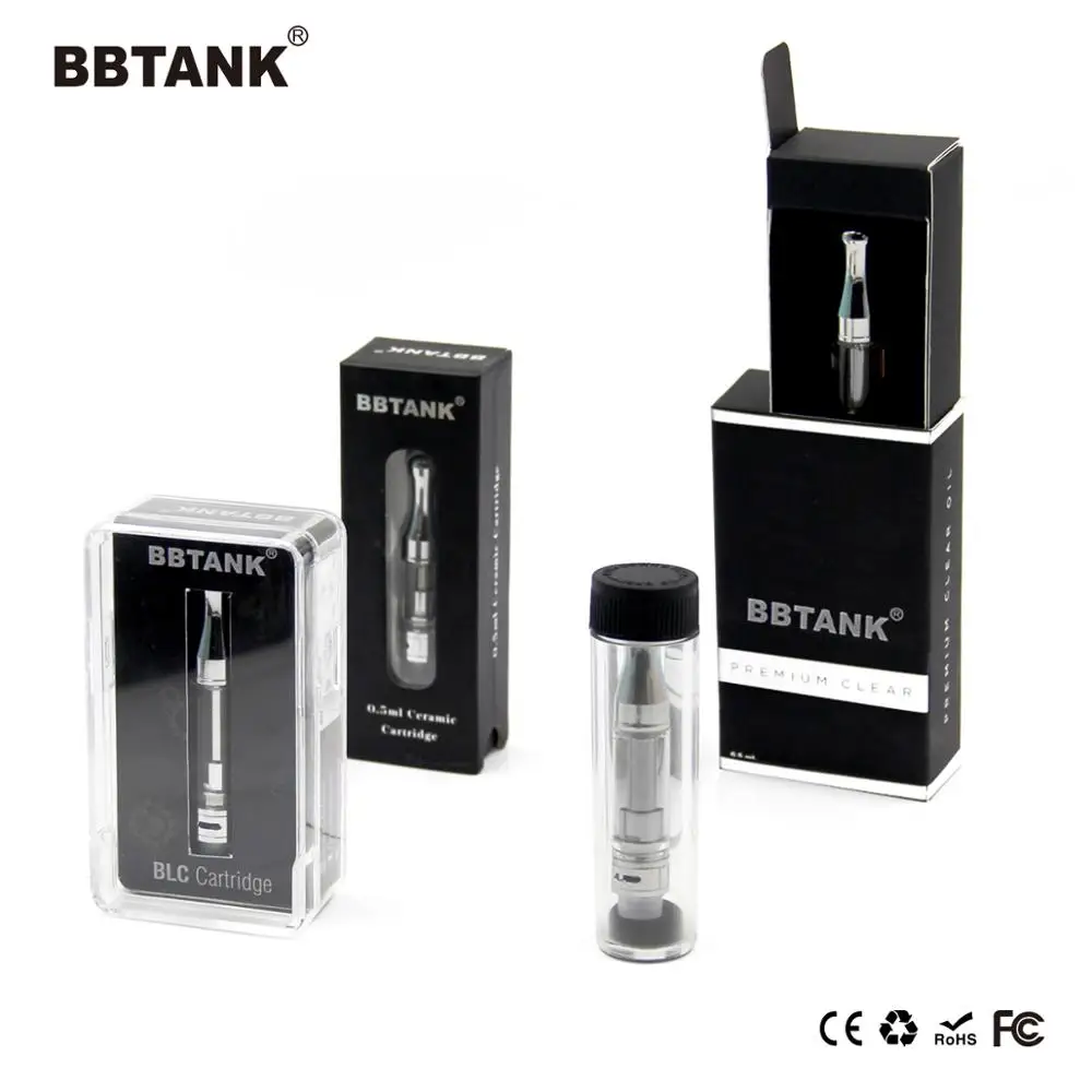 wholesale 2018 cbd oil glass syringe 1ml cbd oil tank bbtank bcc-3 bbgear ceramic cbd cartridge