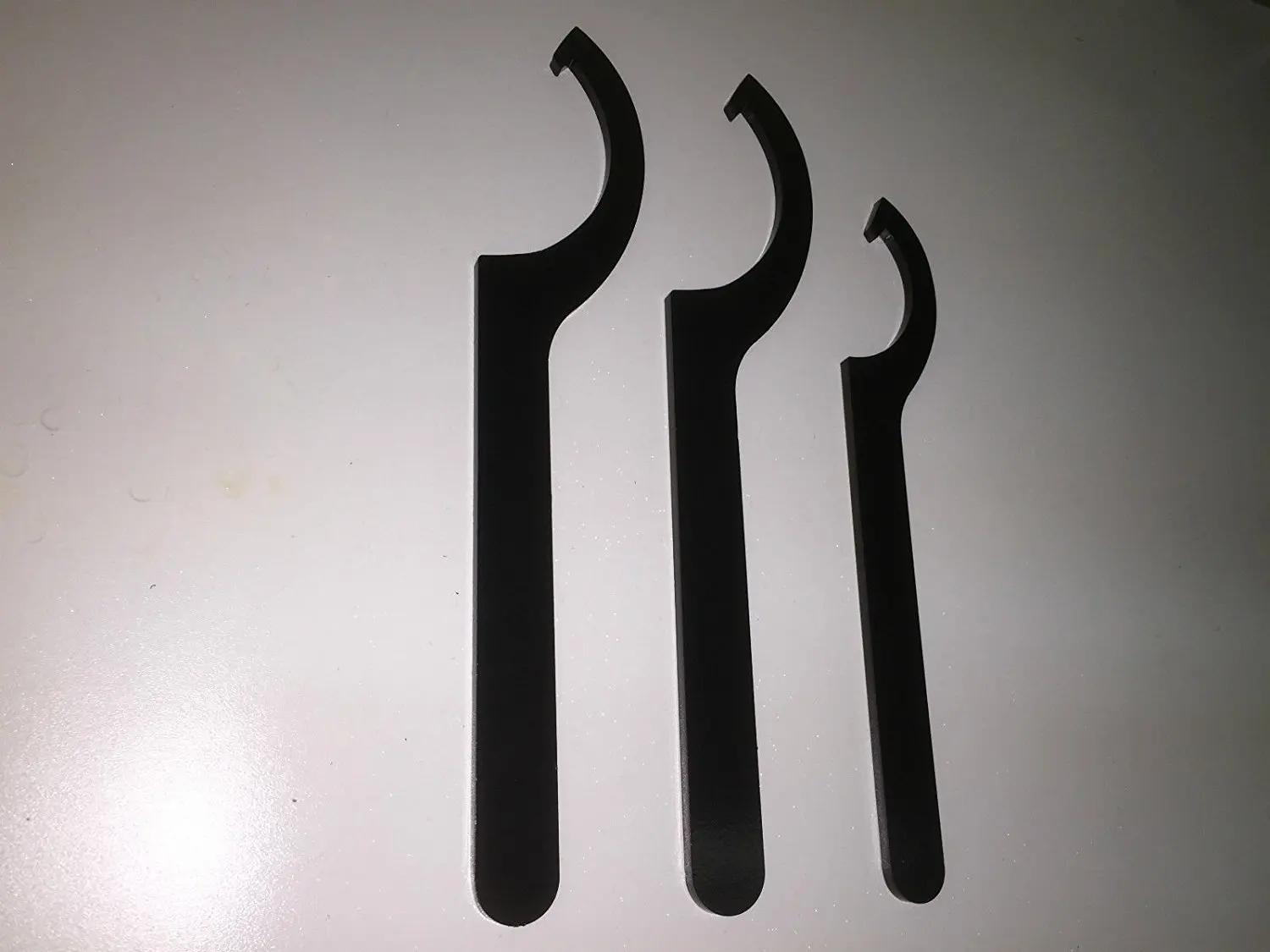 STEEL SPANNER TOOL WRENCH WRENCHES COILOVER ADJUSTMENT (SET OF 3) POWDER COATED