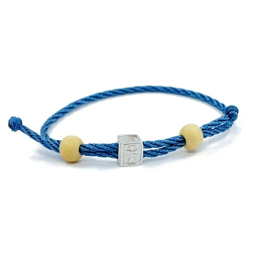 

Silk Cord Bracelet Jewelry with Silver Charm Custom Men Braclet