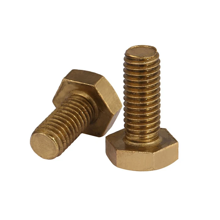 
M3 M4 M6 M8 M10 full thread Brass hex head bolt DIN933 