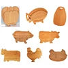 creative Special shape natural color organic bamboo cheese cutting chopping board